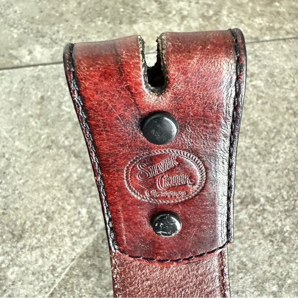 Silver Creek Classics Black Cherry Leather Belt Men’s 32